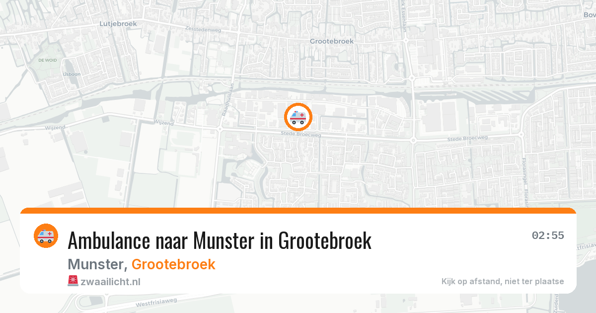 Ambulance naar Munster in Grootebroek — 8 jul 2026
