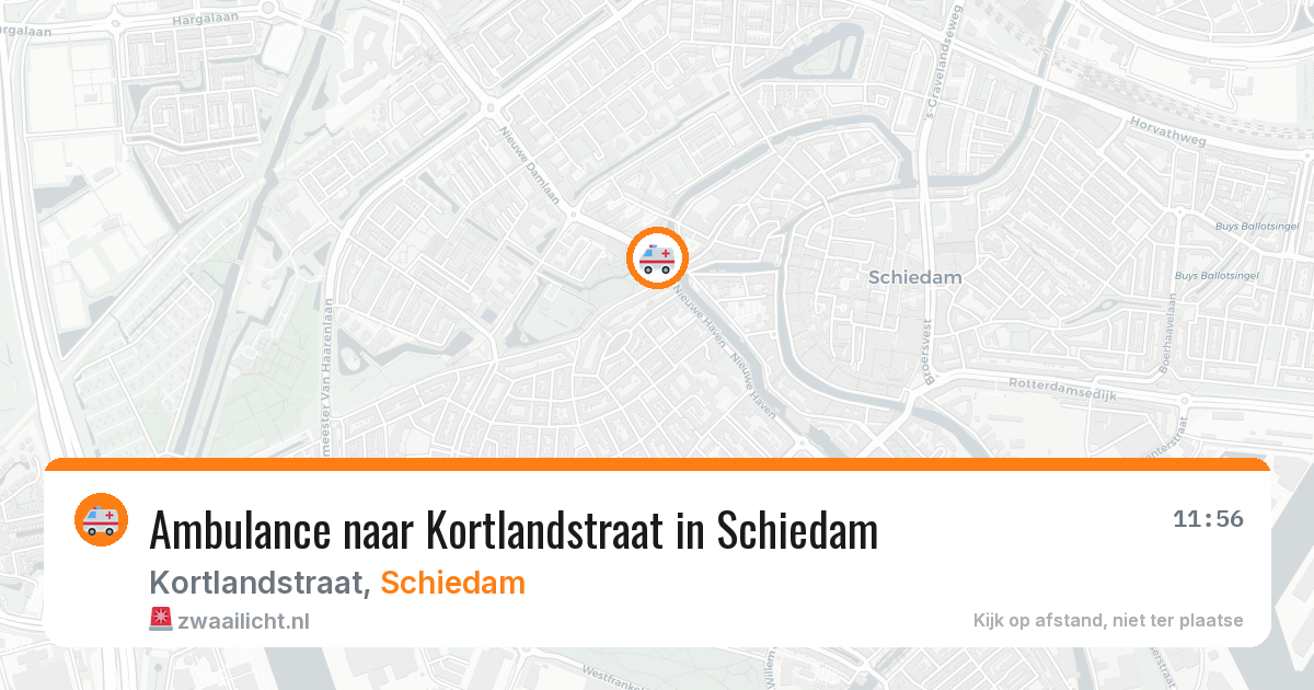 Ambulance naar Kortlandstraat in Schiedam — 1 aug 2026