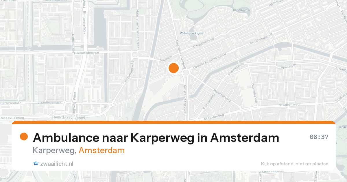 Ambulance naar Karperweg in Amsterdam — 23 jul 2026