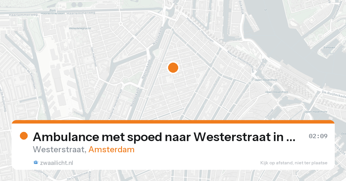 Ambulance met spoed naar Westerstraat in Amsterdam — 26 aug 2026