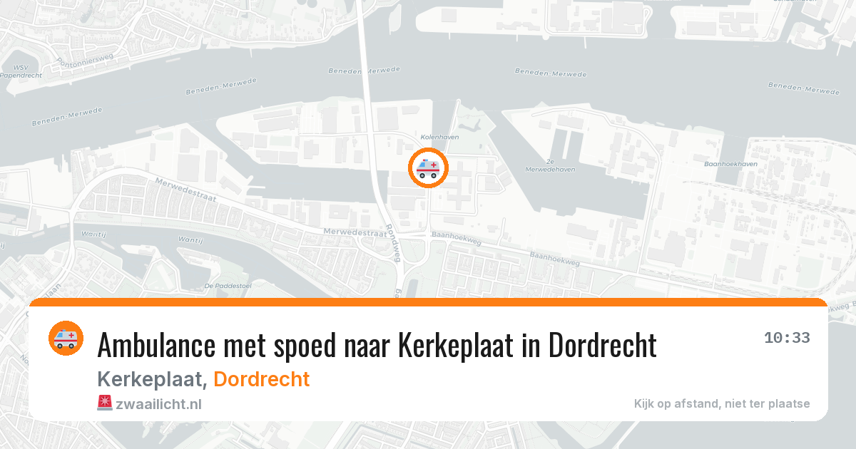 Ambulance met spoed naar Kerkeplaat in Dordrecht — 21 jan 2026