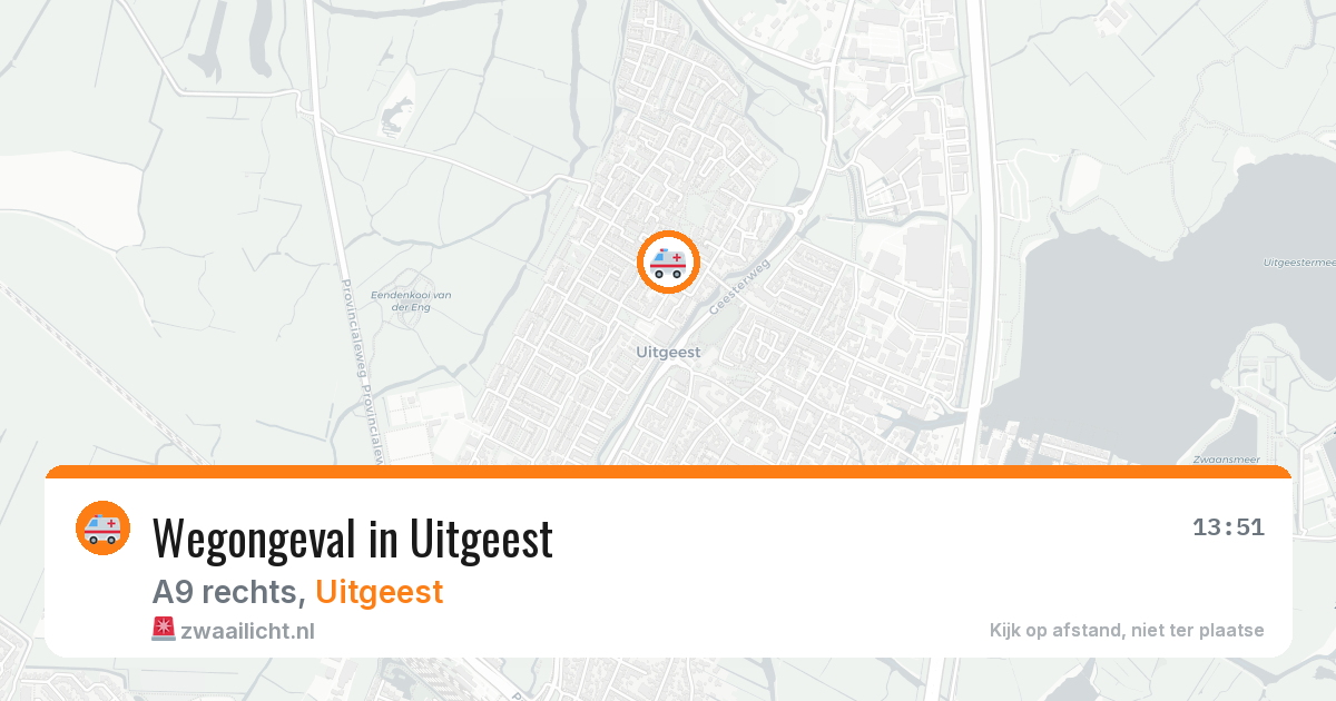 Wegongeval in Uitgeest — 15 mei 2026