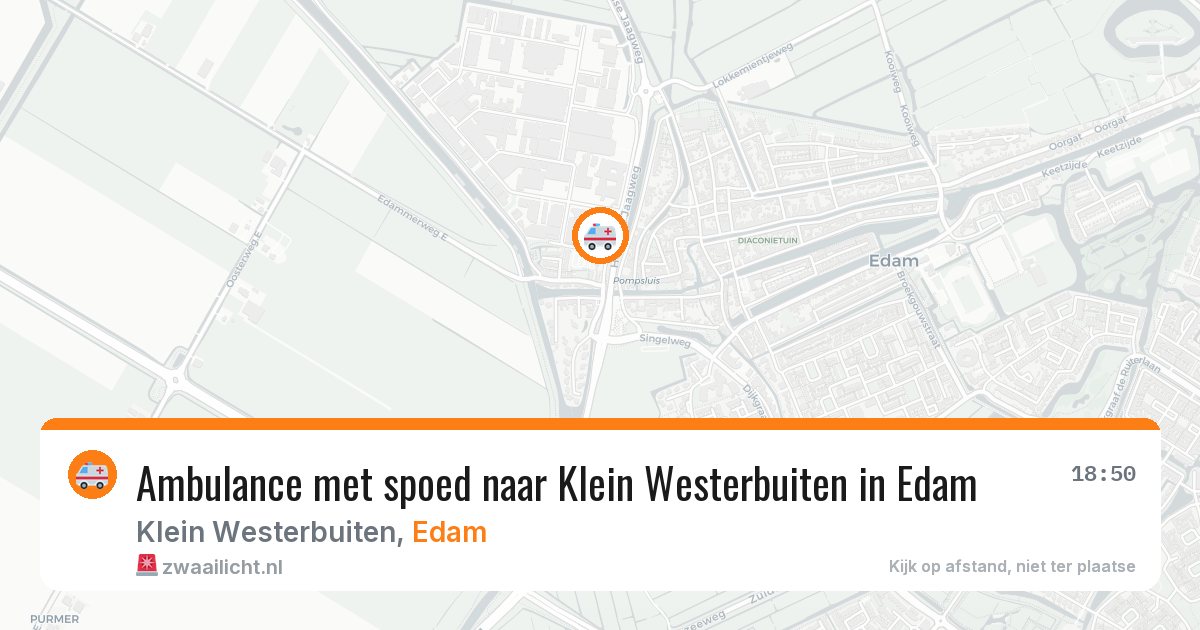 Ambulance met spoed naar Klein Westerbuiten in Edam — 9 mei 2026