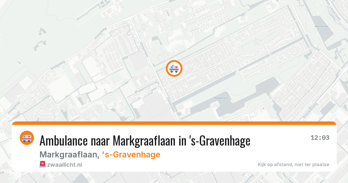 Ambulance naar Markgraaflaan in 's-Gravenhage — 11 jul 2026