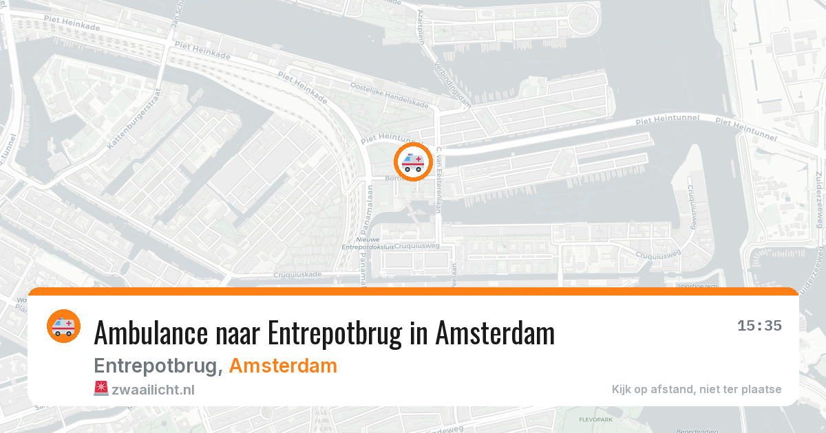 Ambulance naar Entrepotbrug in Amsterdam — 8 mei 2026