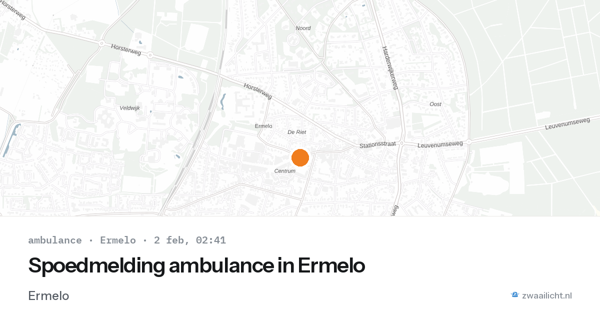 Spoedmelding ambulance in Ermelo — 2 feb 2026