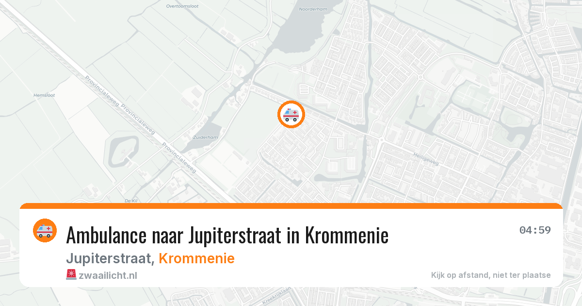 Ambulance naar Jupiterstraat in Krommenie — 15 feb 2026