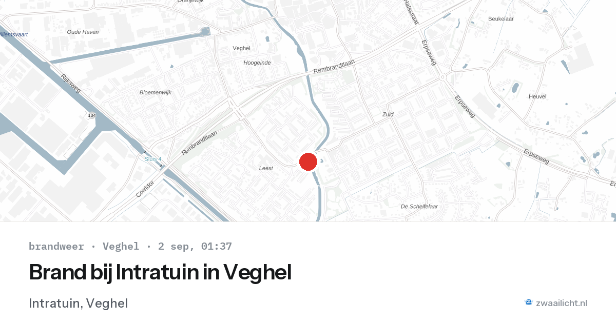 Brand bij Intratuin in Veghel — 1 sep 2026