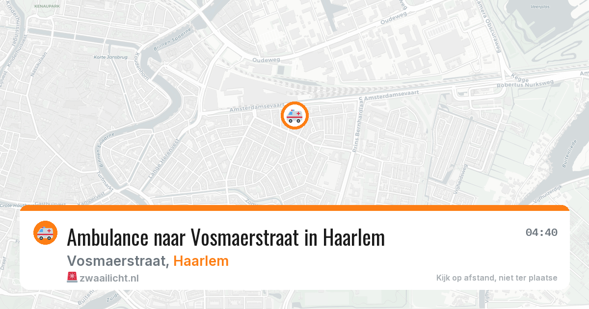 Ambulance naar Vosmaerstraat in Haarlem — 2 apr 2026