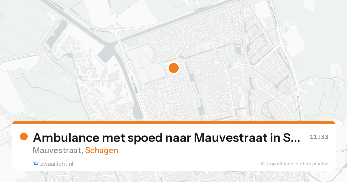 Ambulance met spoed naar Mauvestraat in Schagen — 23 mei 2026