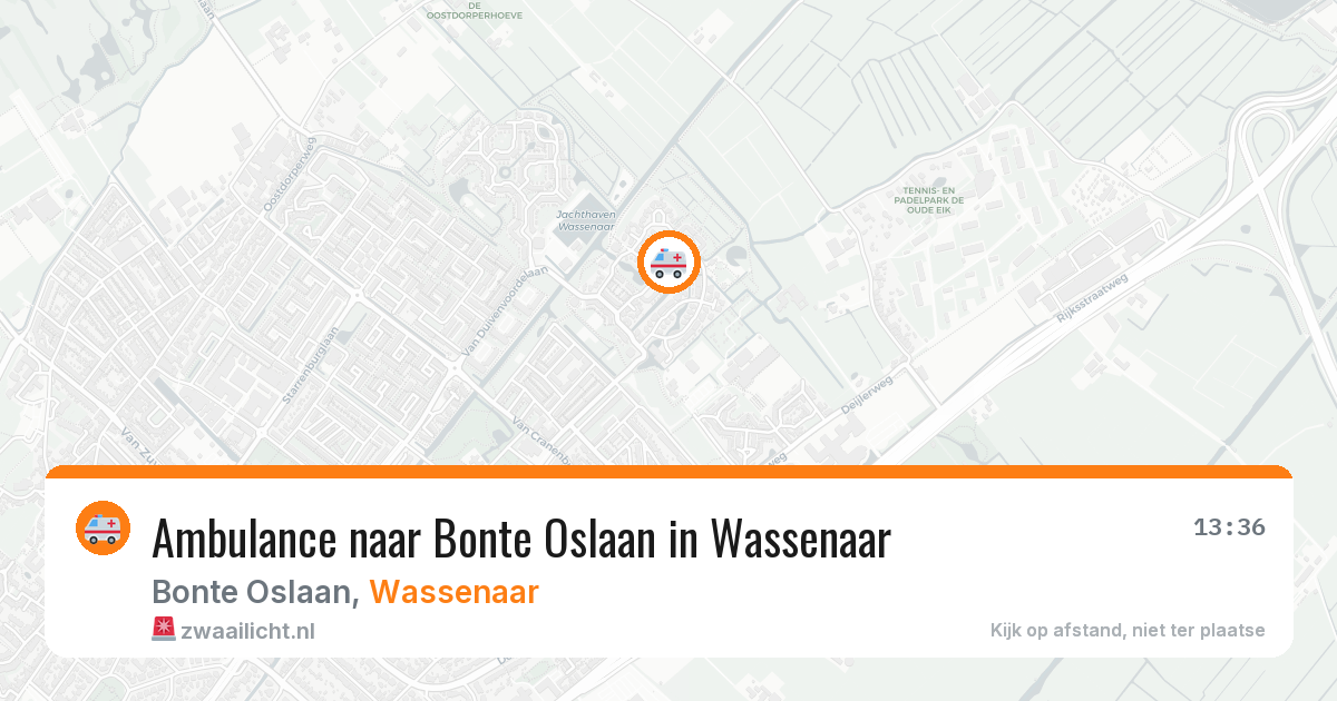 Ambulance naar Bonte Oslaan in Wassenaar — 18 jun 2026