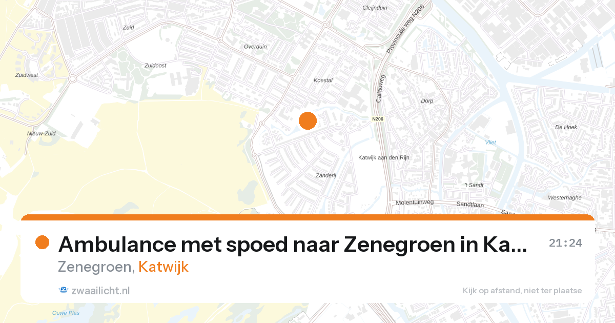 Ambulance met spoed naar Zenegroen in Katwijk — 13 mei 2026
