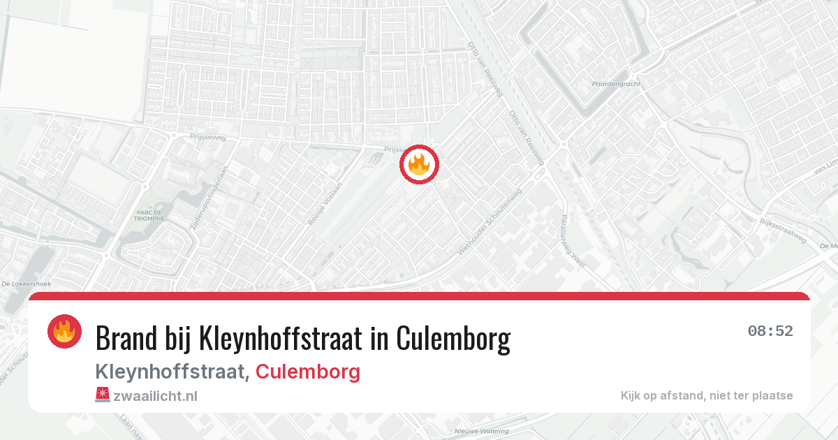 Brand bij Kleynhoffstraat in Culemborg — 8 jun 2026