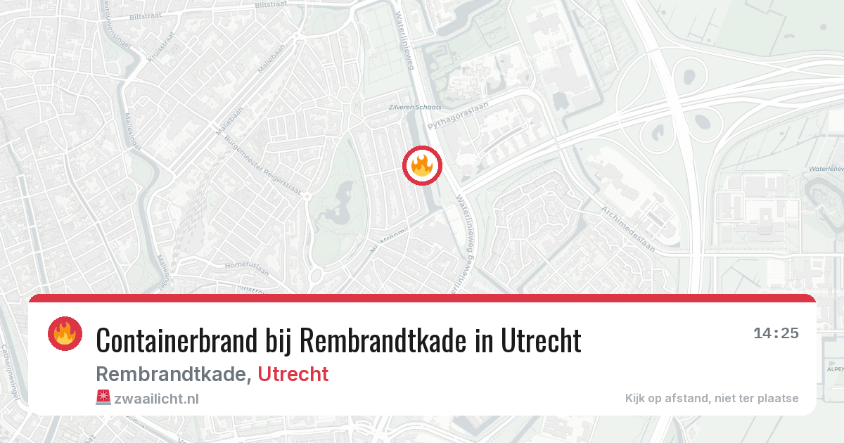 Containerbrand bij Rembrandtkade in Utrecht — 27 jul 2026