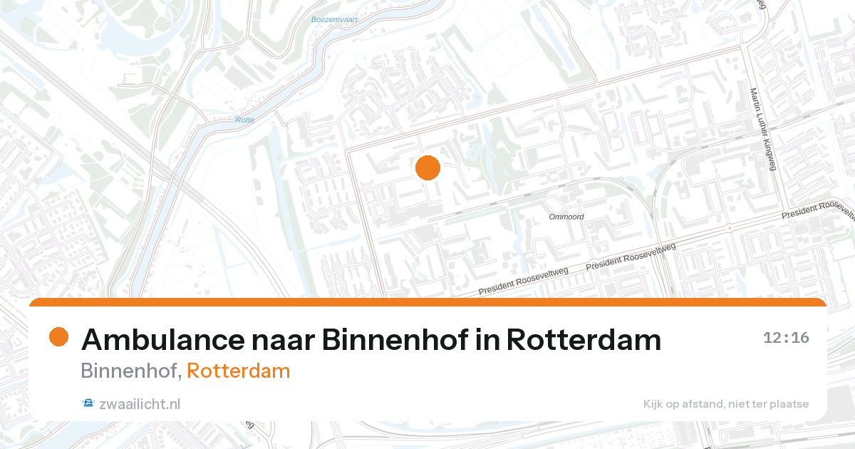 Ambulance naar Binnenhof in Rotterdam — 27 aug 2026