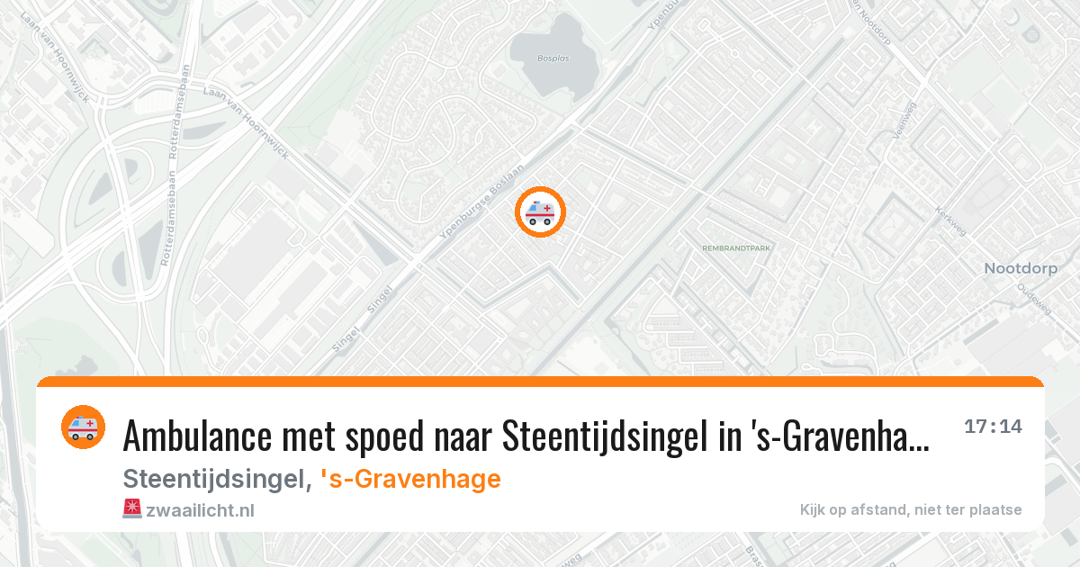Ambulance met spoed naar Steentijdsingel in 's-Gravenhage — 20 jan 2026