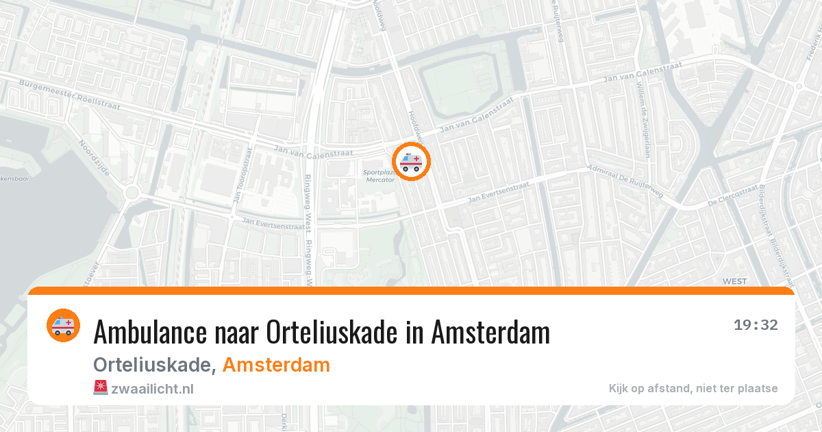 Ambulance naar Orteliuskade in Amsterdam — 9 apr 2026