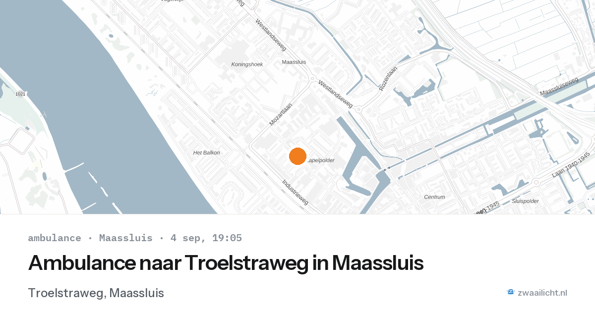 Ambulance naar Troelstraweg in Maassluis — 4 sep 2026