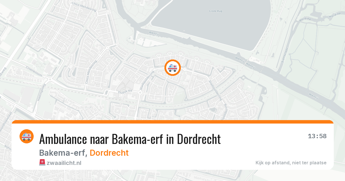 Ambulance naar Bakema-erf in Dordrecht — 7 jun 2026