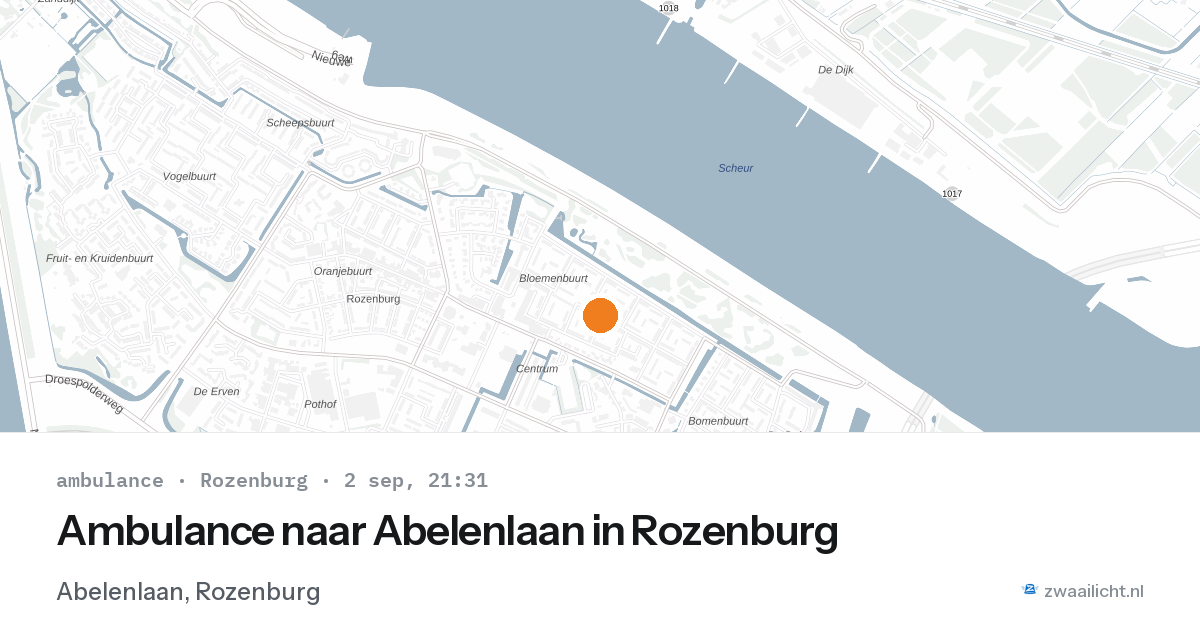 Ambulance naar Abelenlaan in Rozenburg — 2 sep 2026