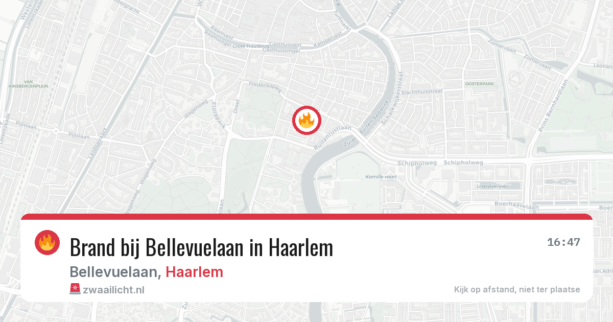 Brand bij Bellevuelaan in Haarlem — 22 mei 2026
