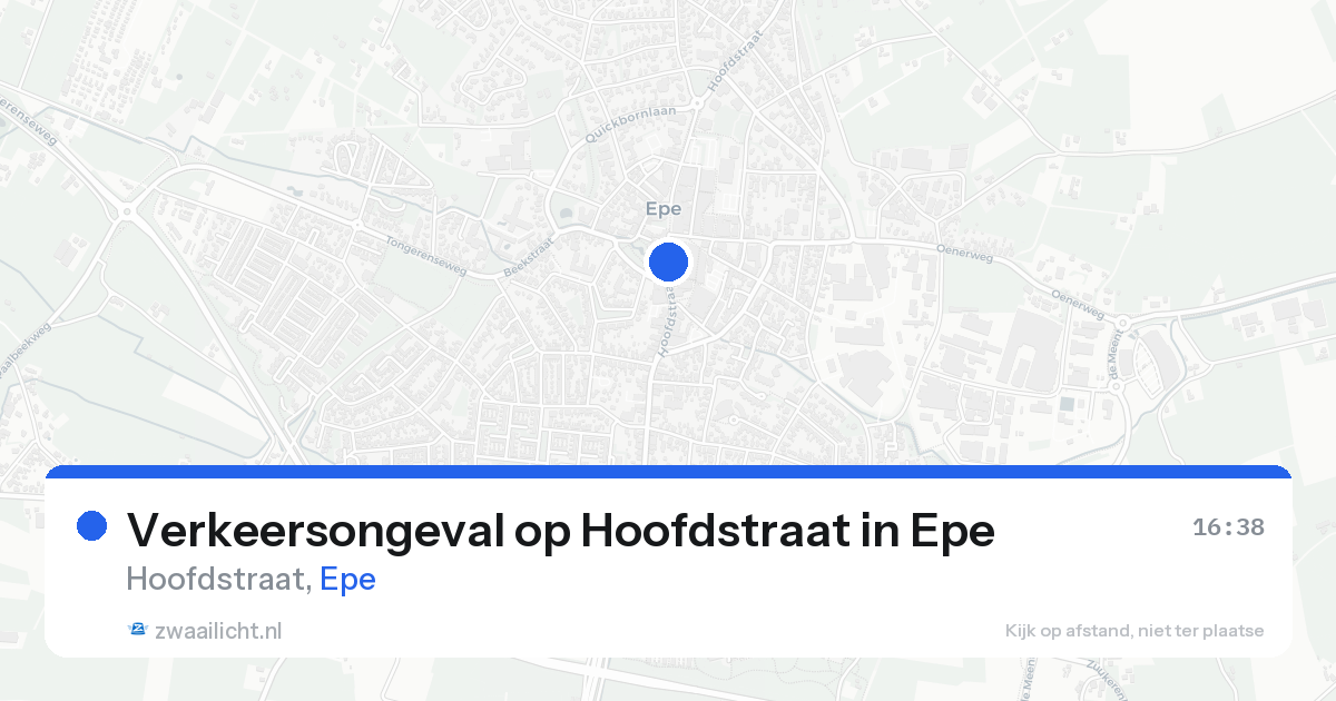 Verkeersongeval op Hoofdstraat in Epe — 20 aug 2026