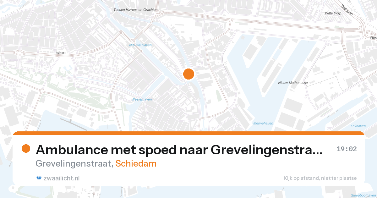 Ambulance met spoed naar Grevelingenstraat in Schiedam — 17 jul 2026