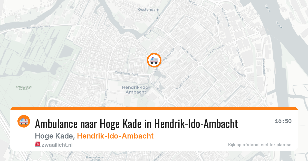 Ambulance naar Hoge Kade in Hendrik-Ido-Ambacht — 23 jun 2026