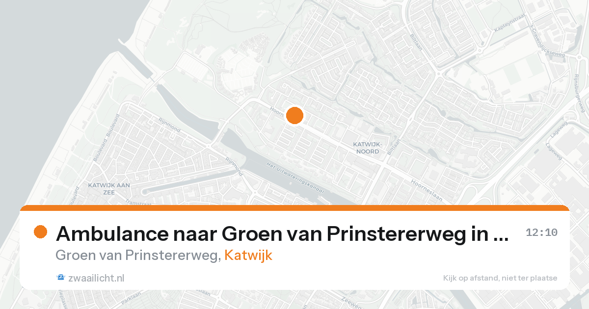 Ambulance naar Groen van Prinstererweg in Katwijk — 25 aug 2026