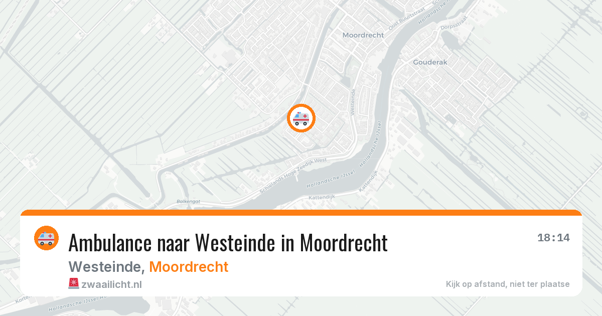 Ambulance naar Westeinde in Moordrecht — 29 jun 2026