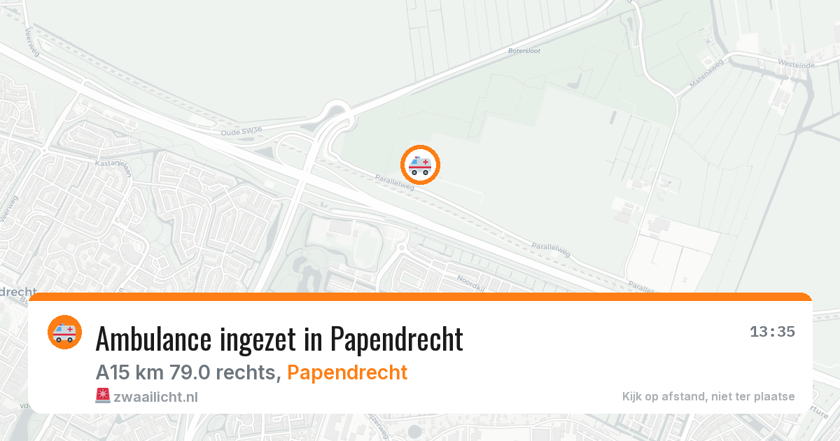 Ambulance ingezet in Papendrecht — 14 aug 2026