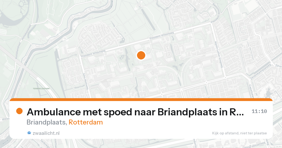 Ambulance met spoed naar Briandplaats in Rotterdam — 14 jul 2026