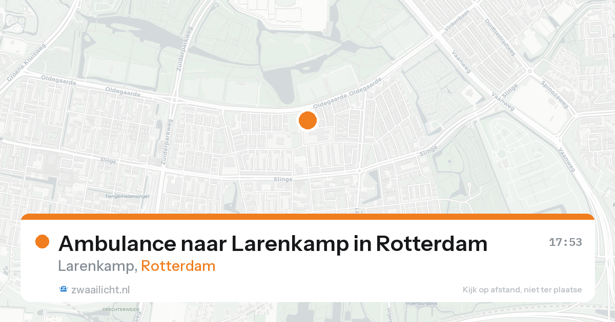 Ambulance naar Larenkamp in Rotterdam — 17 aug 2026