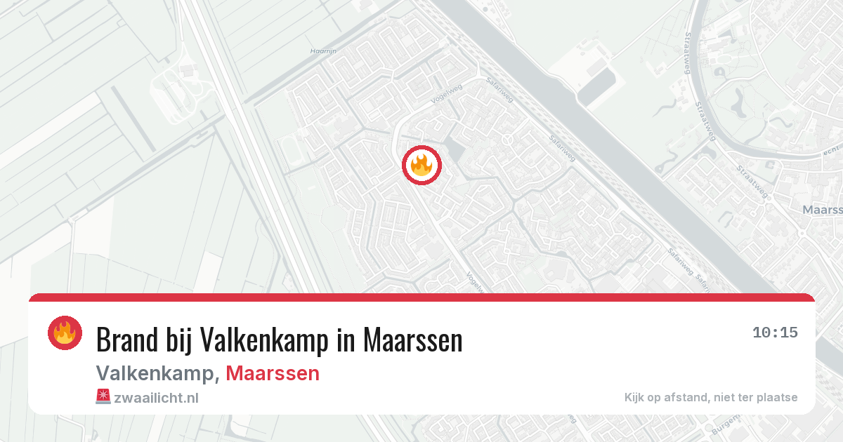 Brand bij Valkenkamp in Maarssen — 14 mei 2026