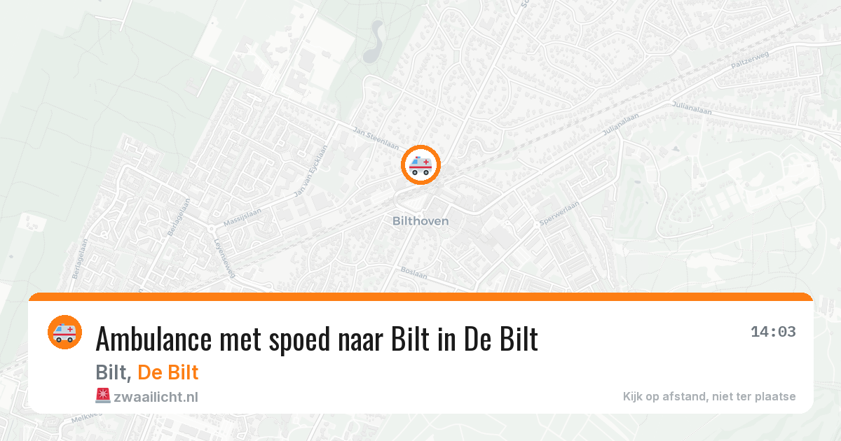 Ambulance met spoed naar Bilt in De Bilt — 29 jan 2026