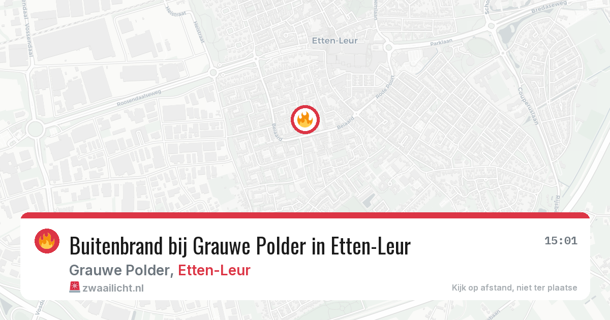 Buitenbrand bij Grauwe Polder in Etten-Leur — 30 apr 2026