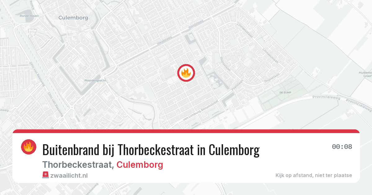 Buitenbrand bij Thorbeckestraat in Culemborg — 14 mei 2026