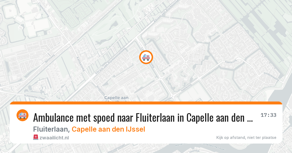 Ambulance met spoed naar Fluiterlaan in Capelle aan den IJssel — 11 apr 2026