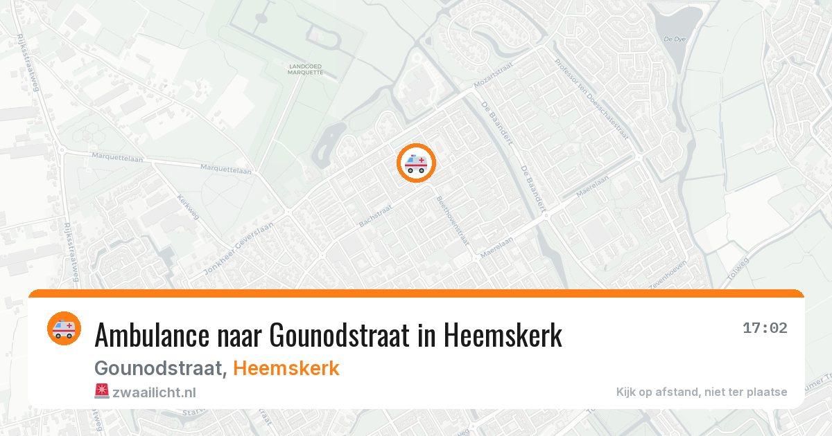 Ambulance naar Gounodstraat in Heemskerk — 19 jun 2026