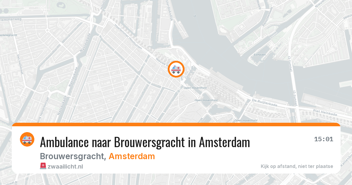 Ambulance naar Brouwersgracht in Amsterdam — 6 apr 2026