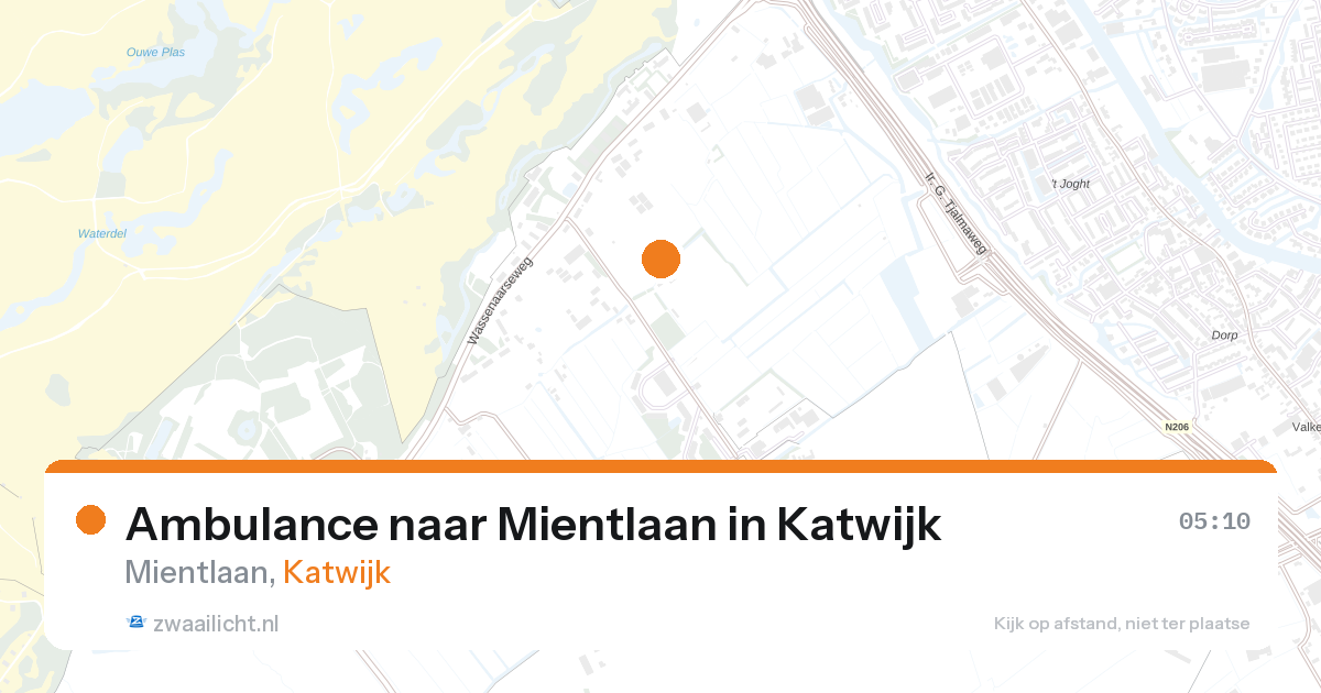Ambulance naar Mientlaan in Katwijk — 27 aug 2026