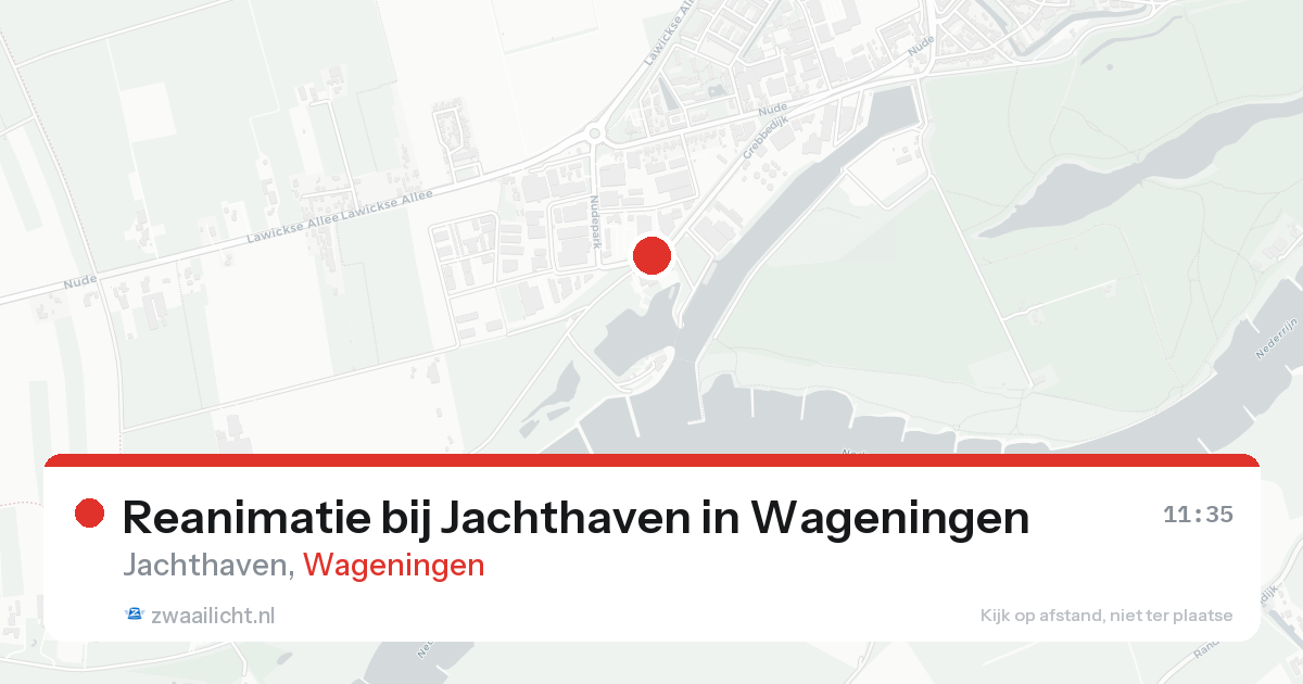 Reanimatie bij Jachthaven in Wageningen — 6 mrt 2026