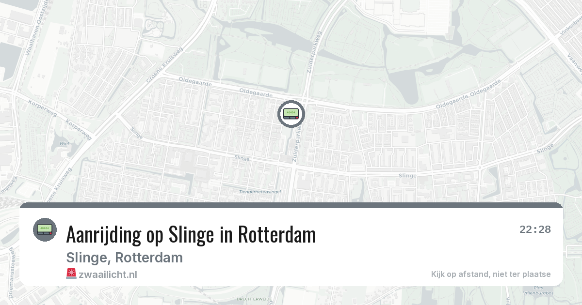 Aanrijding op Slinge in Rotterdam — 7 mrt 2026