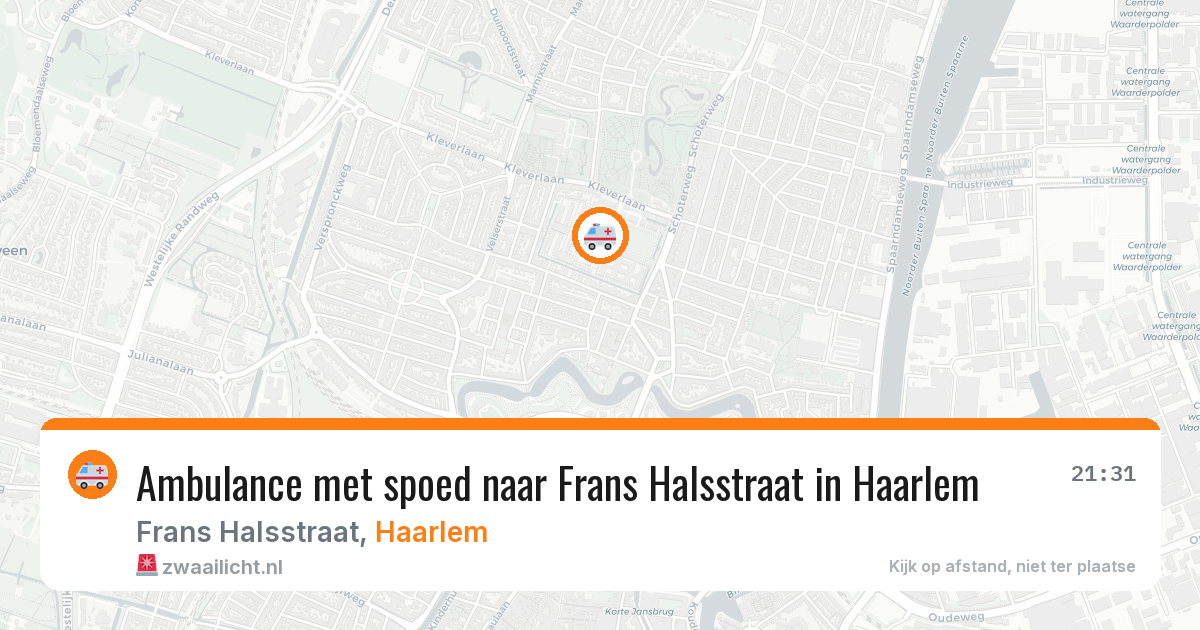 Ambulance met spoed naar Frans Halsstraat in Haarlem — 14 jul 2026