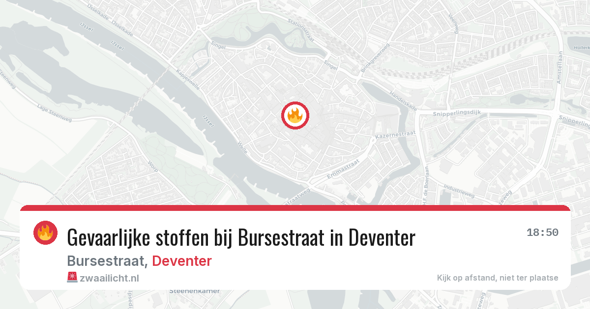 Gevaarlijke stoffen bij Bursestraat in Deventer — 16 mrt 2026
