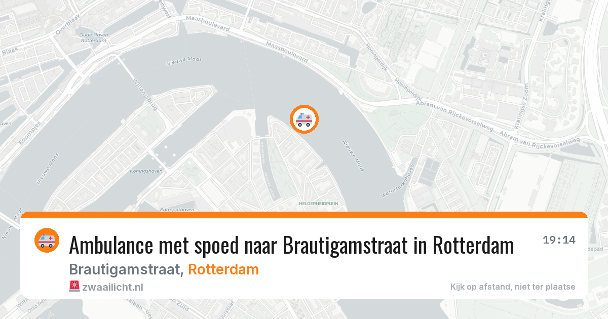 Ambulance met spoed naar Brautigamstraat in Rotterdam — 13 aug 2026