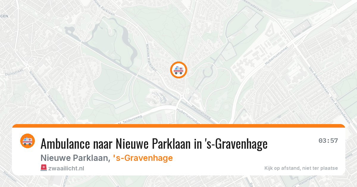 Ambulance naar Nieuwe Parklaan in 's-Gravenhage — 26 jun 2026