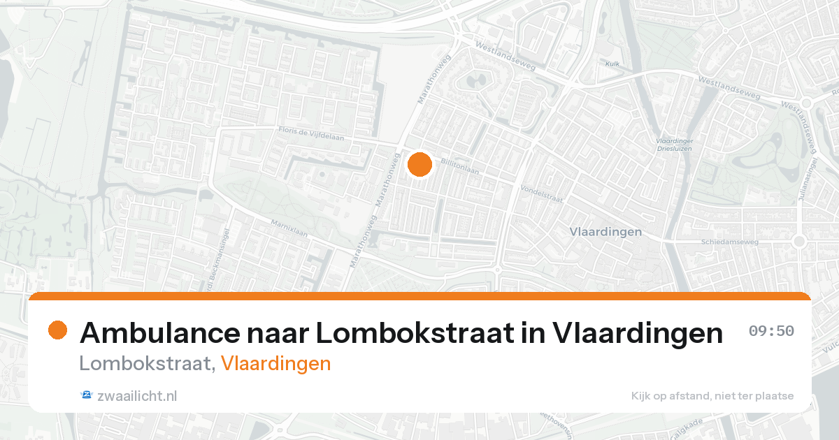 Ambulance naar Lombokstraat in Vlaardingen — 24 aug 2026