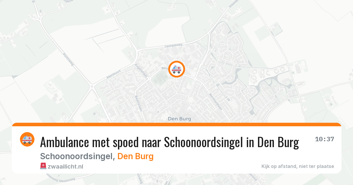 Ambulance met spoed naar Schoonoordsingel in Den Burg — 1 mei 2026