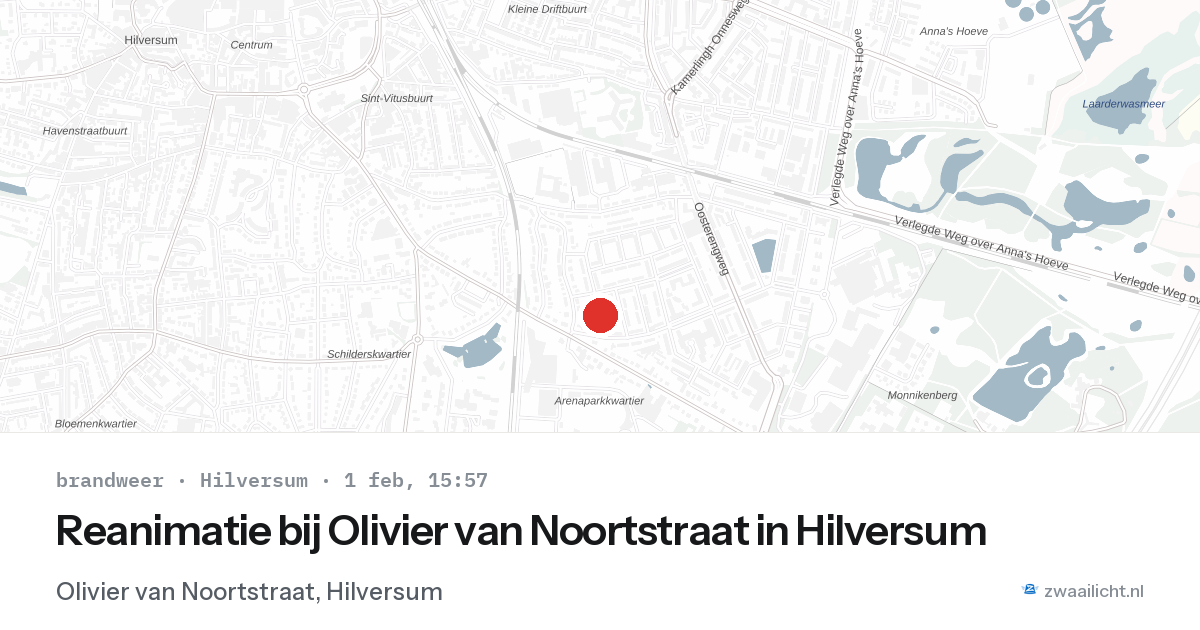 Reanimatie bij Olivier van Noortstraat in Hilversum — 1 feb 2026
